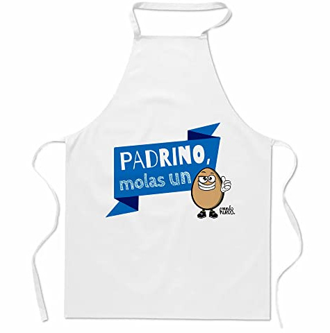 Regalo original y divertido. Delantal Padrino molas un huevo