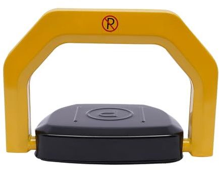 MEHOOSPVN Automatic Parking Barrier 30m Parking Lock IP67 Waterproof, Barrier Remote Controlled, with 2 Remote Control and 2 Keys Intelligent Car Parking Lock for Car Parks and Parking Spaces Yellow