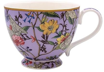 Large Footed Classic Tea Cup - William Kilburn Design - Mauve