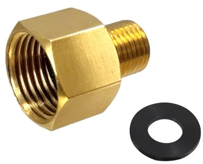 Sudnsadaks Raccord Gaz, Adaptateur Bouteille Gaz, Raccord Rapide, Gasflaschen Adapter, Laiton avec Bague en Caoutchouc, 1/2 Femelle à Droite 1/4 Mâle à Gauche, Utilisation en Camping et Extérieur