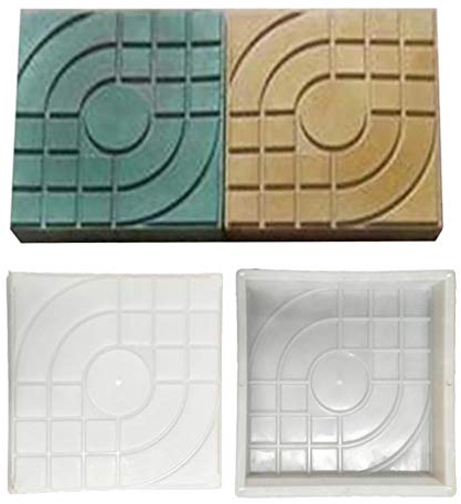 ZHAOQIN Stampo Cemento 27x27x4cm Mattone di plastica Maker Mold DIY Square Garden Path Pavimentazione in Cemento Pavimentazione Passerella Design Giardino Accessori for l'edilizia