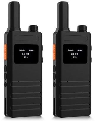 Walkie-talkie Med LCD-skärm Ultratunn Licensfri Typ C For Camping Och Vandring Klar RöStöVerföRing(Package G)
