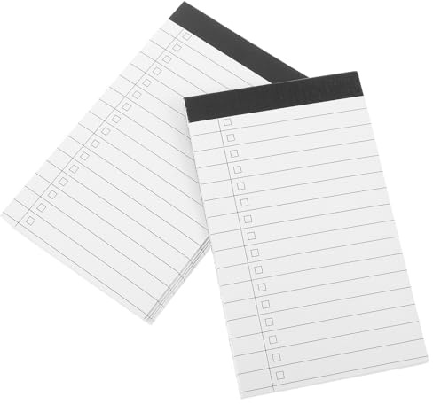 FUNNETOYU 6 Pièces petits blocs-notes cahier Bloc-notes petite note de service carnet de notes petit bloc-blocs White