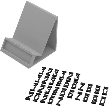 TEHAOUU 3D-tryckt ergonomiskt skrivbordsstativ kompatibelt med Anbernic RG Rotera retro handhållen konsol, stabil display laddningsdocka för hemspelsamling (gråsvart)
