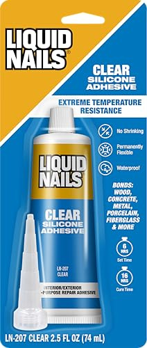 Liquid Nails Clear Small Projects Silicone Adhesive, 2.5 oz