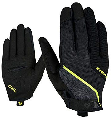 Ziener Herren CLYO Touch Long Fahrrad, Mountainbike, Radsport-Handschuhe | Langfinger mit Touchfunktion - atmungsaktiv/dämpfend, bitter Lemon, 9