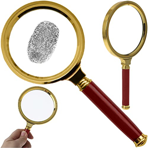 Retoo 10-Fache Vergrößerung Lupe, Handlupe, Leselupe mit Vergrößerungsglas, Fachlupe, Fach Lupe für Lese, Münzen, Hobbybeobachtung, Schmuck, Handwerk, Senioren, Bücher, Zeitungen, Juwelier, Gold