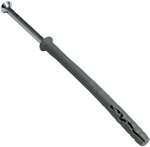 AERZETIX - C57455 - Juego de 50 Tacos Clavos Ø6x80mm + 50 Tornillos Ø4x85mm con Cabeza fresada - para fijación de hormigón/ladrillo/Bloque de Cemento