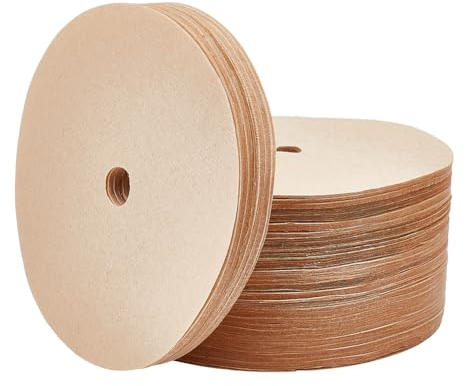 GOMAKERER 300 Stück Perkolator-Kaffeefilter, Runder Ungebleichter Kaffeefilter 95x0.1mm Burlywood-Papierscheiben-Kaffeefilter Für Bozeman-Perkolator