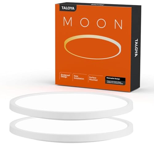 TALOYA 2 Pack 10 Inch LED Flush Mount Ceiling Light,2000lm 20W 5CCT Options