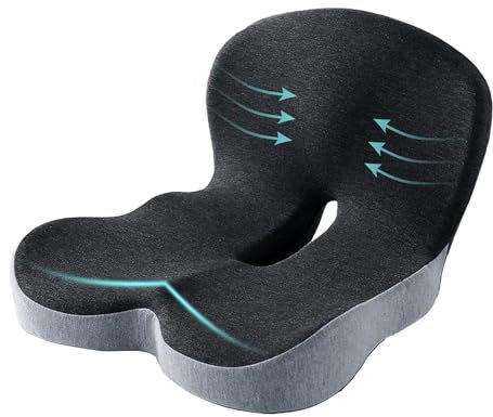 Cojín de asiento de espuma viscoelástica para conductor de camión, silla de oficina, cojín de silla de casa, cojín antideslizante para asiento de coche, cojines ergonómicos para trabajadores de