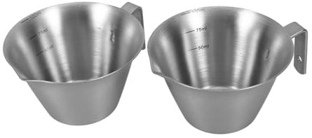 Garneck Accessori Essenziali Per Lespresso Set Di 2 Tazze Dosatrici in Acciaio Inossidabile Per Il Versamento Di Caffè Espresso