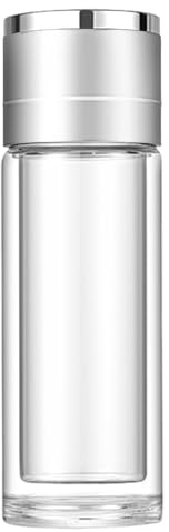 dewdat Bottiglie In Per Acqua,Bottiglia per Acqua e Tè in a Doppio Strato con Design da Tazza | Borraccia da Viaggio Riutilizzabile Antigoccia e Resistente ad Alte Temperature