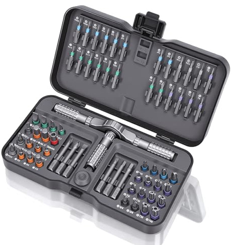 Jeu de Tournevis à Cliquet 66 en 1, Kit Tournevis Magnétique de Précision avec Embouts S2, Convient Pour l'assemblage De Meubles, La Réparation D'appareils Electriques, Les Out