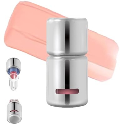 Flytande blush, flytande rouge med svamphuvud, geléfärg flytande blush, långvarig flytande rodnad för högpigmenterad färg, doprisk finish (vit persikomjölk)