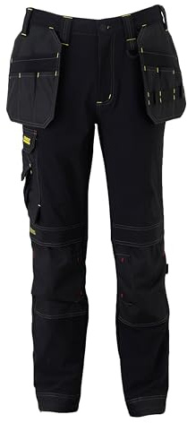 STANLEY FATMAX Medway Holster Pocket Work Trousers, Black W36/L31