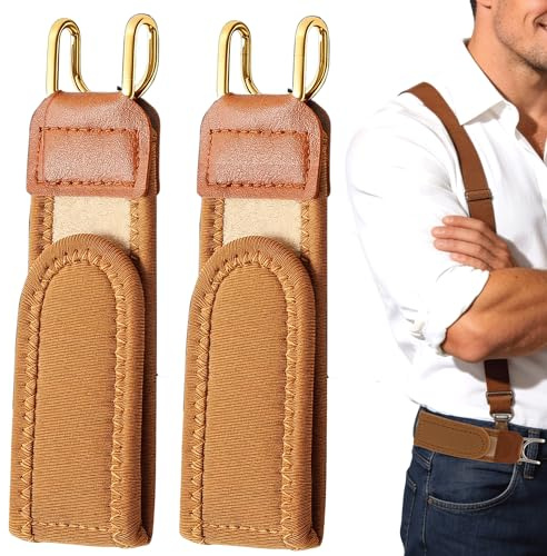 Dreaku Senza Fibbia Cintura Uomo Donna, Elastica Tattica Cinture da Uomo Cintura Uomo Senza Buchi Unisex per Jeans, Pantaloni Tempo Libero & Uscite (2 pz - Marrone)