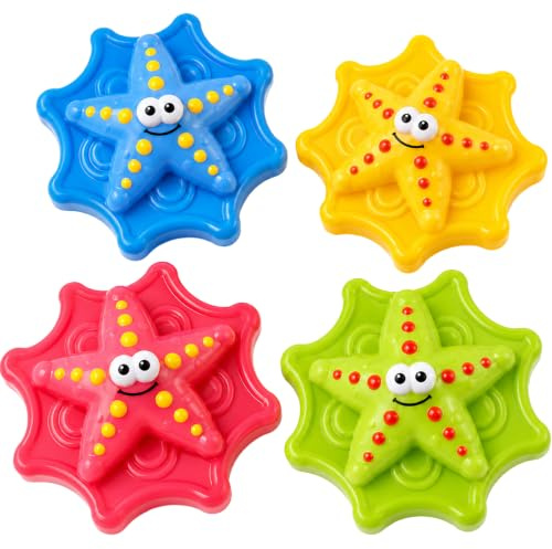 4 Pièces Jouet de Plongée,Jeu Piscine,Jeu d'eau Figurines Étoile de Mer Coulantes pour Baignoire,Piscine,Plage,Fête,Activité Aquatique,Sachet Cadeau,Jeux d'Été et Décoration Thème Marin,Été,Jardin