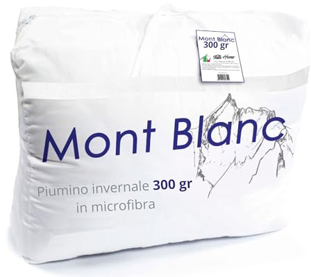 Tata Home Piumino Invernale Matrimoniale Caldo Imbottitura da 300 gr/mq in Morbida Microfibra Piumone Invernale Pesante Misura 2 Piazze cm 250x200 Colore Bianco