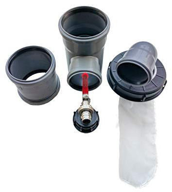 FN-Technik Set regnsamlare DN 110/75 utloppskran IBC lockfilter DN 225 ark DN 75