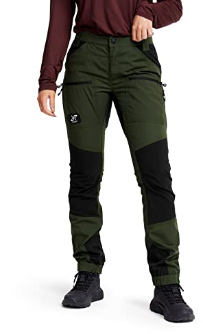 RevolutionRace Damen Nordwand Pro Pants, Hose zum Wandern und für viele Outdoor-Aktivitäten, Forest Green, XL