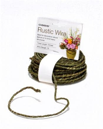 Floralcraft 21 Meter Rustic Grapevine Wire - Green (18 Gauge) - Natural Ideal for Tying, Binding, Craft Projects, Floral Arrangements