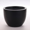 Elegant Einrichten Pflanzkübel; Blumenkübel; Pflanztopf; Blumentopf; Fiberglas, rund konisch D60xH46,5cm schwarz-matt.