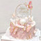 21 Stück Schmetterlinge Torten Deko, Tortendeko Schmetterling, 3D Dreidimensional Schmetterlinge Deko Torte, Tortendeko Geburtstag Schmetterling Cupcake Topper (1*Rosa & Lila)