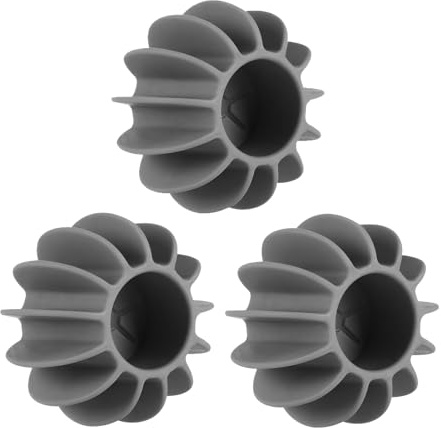 IOIUSKKU Bolas de lana para secadora de ropa de secado rápido, eliminación de manchas, bolas de lana fáciles de lavar, secadora reutilizable, gris, 3 piezas