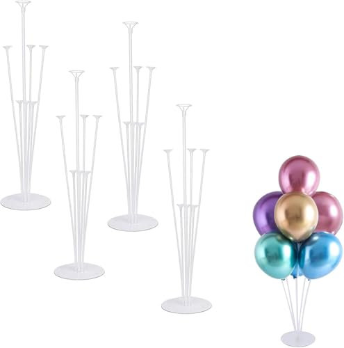 Voarge Kit di supporti per palloncini da tavolo, supporti trasparenti per palloncini, supporto per matrimoni, compleanni, decorazioni per feste2 2