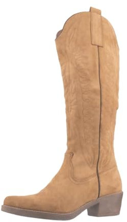 Elara Damen Stiefel Cowboy Boots Chunkyrayan F1225 Camel Suede New-36