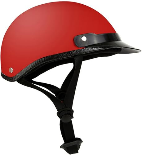 Casco Scodella Portatile Mezzi Caschi Jet, Mezzo Casco Da Motociclista Vintage Caschi Cromwell Casco A Scodella Scooter Motorino DOT/ECE Omologato Mezzo Elmetto Da Moto 4,55-60CM