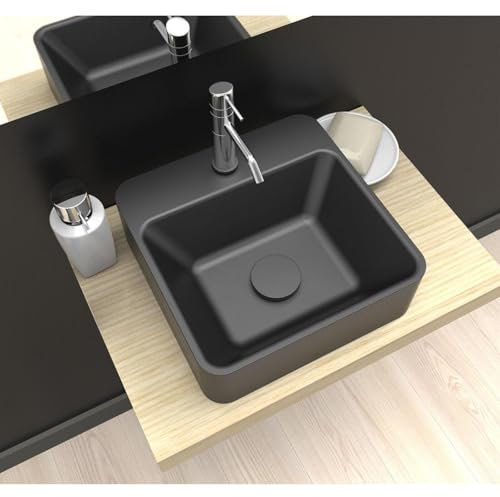 MOB-IN Vasque Lave-Mains carrée à Poser Grise Smart