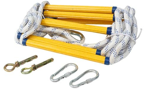 Hozaenwa Échelle Corde pour Bateau - Échelle d'Accès Maritime - Équipement Sécurité Pliable Robust Sports Nautiques Plongée Plaisance Canoë Ponton