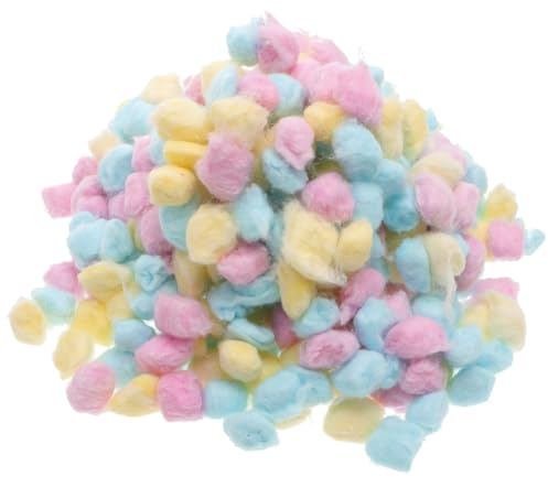 TOYZFRIENDY Boules de Coton Colorées pour Bébé 500 G – Petites Boules de Coton Douces pour Nettoyage Visage Démaquillage et Soins Multi-Usages pour -Né Maquillage et Usage Domestique