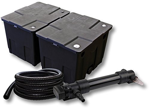 SunSun 2-kammare filterset för 60 000 l damm med 36 W UVC 6 dammklarare och 5 m slang