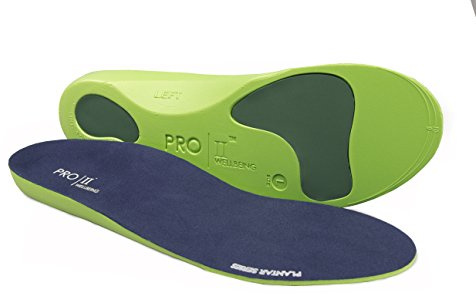 2 Pairs Orthotic Insoles Plantar Series PRO 11 WELLBEING for Plantar Fasciitis, Knee Pain, Back Pain, Fallen Arches with Arch Support (9/10.5 UK 2 Pairs)
