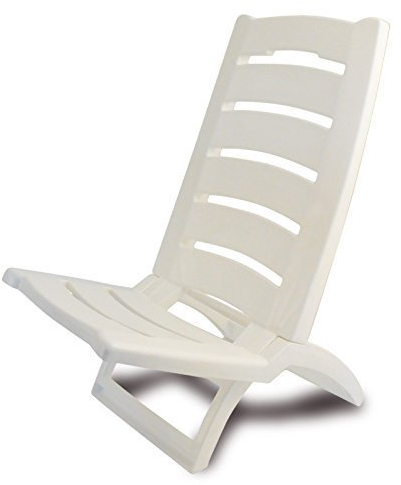 Strand Stuhl Marmor Gefärbt Faltbar Plastik Liegestuhl Sonne Garten Meer Seite Niedrig - Weiß, Set of 1