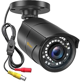 Anlapus 1080P Telecamera Analogica di Sorveglianza per Esterni, 2MP Videocamera Cablata AHD/960H/CVI/TVI, Visione Notturna da 36 m, IP67 Resistente alle Intemperie