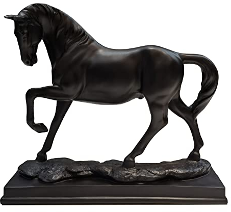 Statue Skulptur Figur Vintage Harz Gold Pferd Statuen Figuren Ornamente Pferd Skulptur Handwerk Home Office Dekoration Zubehör Hochzeitsgeschenke,A2