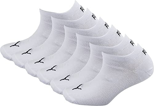 PUMA Herren Damen Sneaker Socken Plain 6er Pack weiss 43-46
