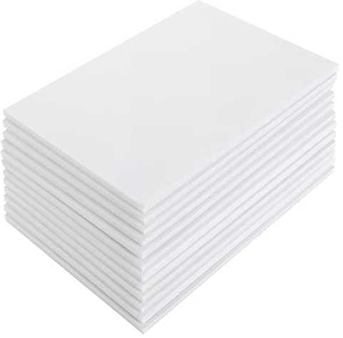 MIVIDE Skumskiva vit A5, 14 x 21 cm skumbrädor 5 mm, 20 stycken | Lätt skumbräda vit, dubbelsidig, lätt skumplatta för modelltillverkning, hantverk, presentation och skolprojekt