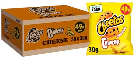 Cheetos Crunchy Cheese Snacks Crisps 49p RRP PMP 30g (Case of 30)