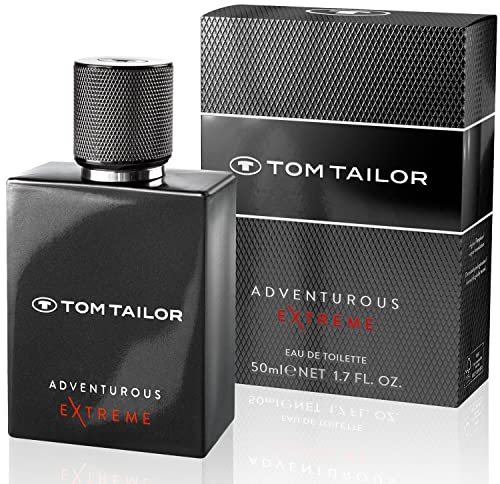 Tom Tailor Parfüm Herren Adventurous EXTREME for him 50ml I maskulines Eau de Toilette Herren für Abenteuerlustige Männer I belebende Kombination aus Safran, Kaschmirholz & Ambra I Ledrig & holzig
