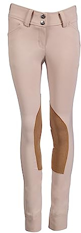 HKM Hunter II R.Alos Pantalón de Montar Jodhpur para niños Natural Oscuro 11/12 años