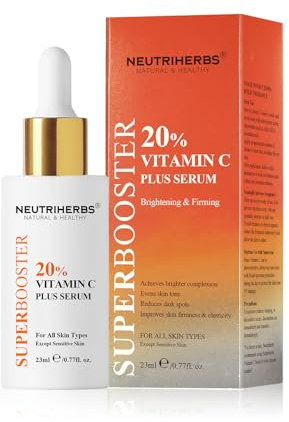 Neutriherbs Advanced 20% Vitamin C Brightening Night Serum for Face 23ML | High Strength Vit C Serum, Targets Dark Spots & Uneven Skin Tone, Lightweight Formula for a Smoother, Radiant Daily Glow
