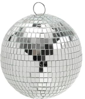 Boule à Facette Boule à facettes rotative en verre de 25 cm ou 30 cm de diamètre, effet miroir, for fêtes et scènes.(Diameter 12CM)