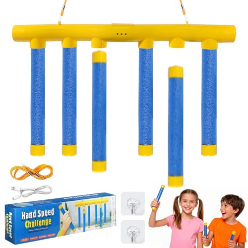 Jeu de Réaction et de Coordination - Jeu Interactif d'Attraper des Bâtons Tombants avec 3 Vitesses Réglables pour la Coordination Œil-Main et Les Réflexes
