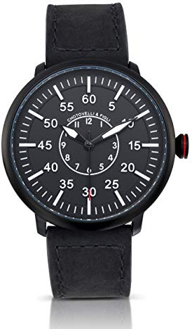 chotovelli Flieger Pilot Orologio da Uomo Impermeabile 50M cinturino in pelle (1919B)