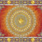 Forwall Fototapete Vlies Tapete Wanddeko Mandala Orient - Rot Gold Moderne Wanddekoration Wandtapete Vliestapete 10372VEXXL 312cm x 219cm Schlafzimmer Wohnzimmer